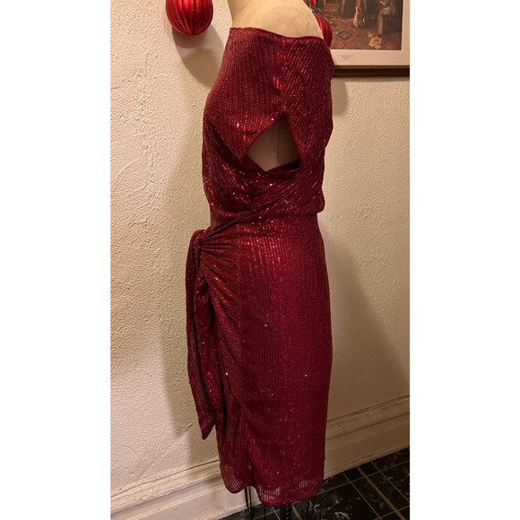 Grace Karin Sequin Glitter Off The Shoulder Cocktail Party Dress NWT Size S - Picture 6 of 11